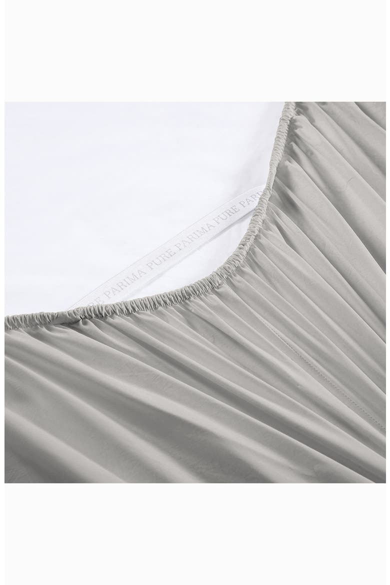 500 Thread Count Egyptian Cotton Sateen Sateen Fitted Sheet, Alternate, color, GREY
