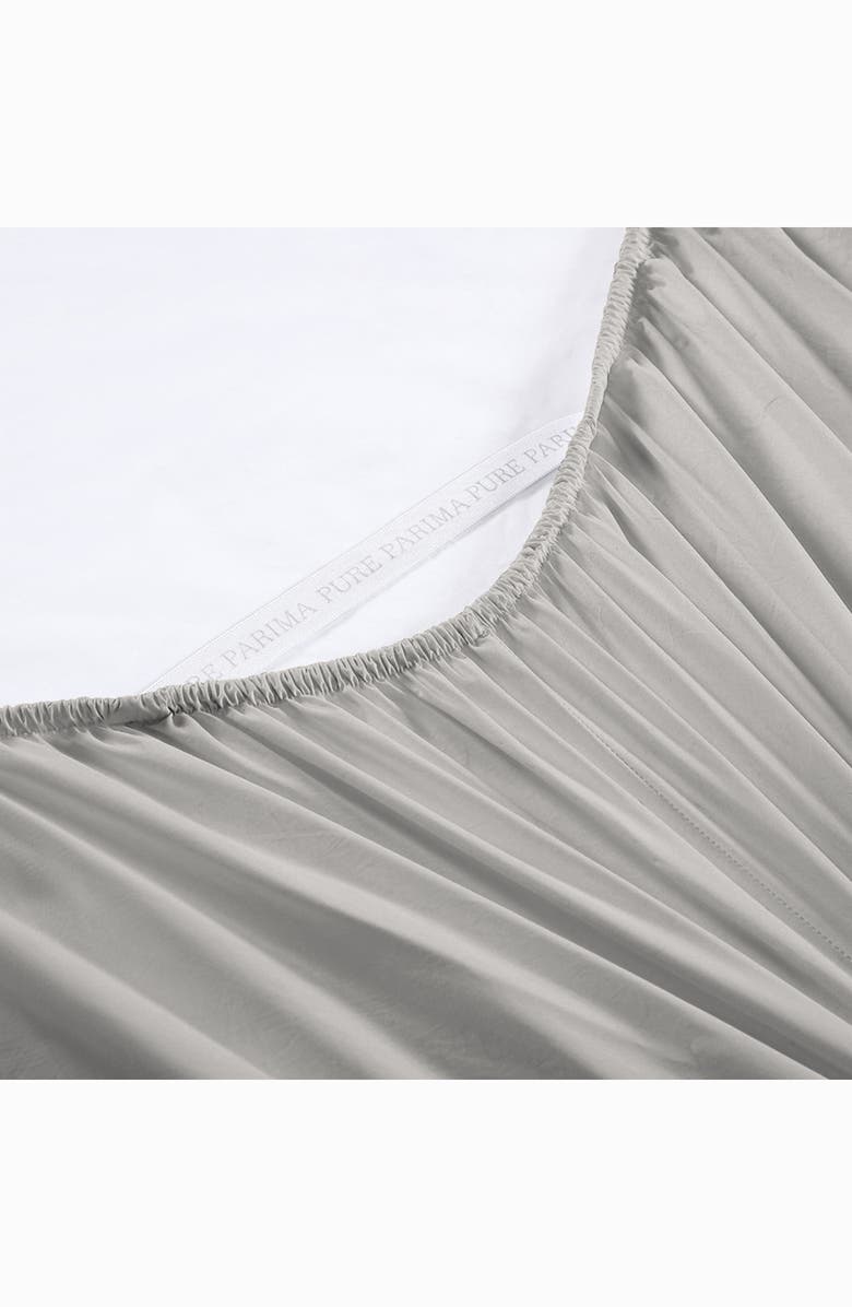 Pure Parima 500 Thread Count Egyptian Cotton Sateen Sateen Fitted Sheet, Alternate, color,