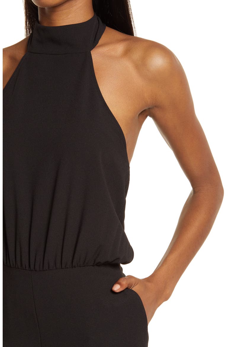 Moment for Life Halter Jumpsuit, Alternate, color, BLACK