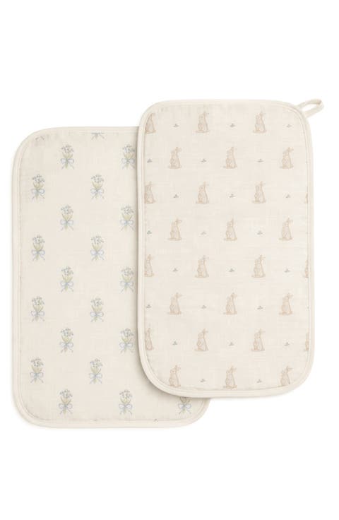Assorted 2-Pack Organic Cotton Muslin Bibs