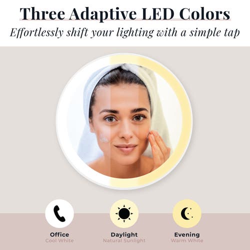 Zadro Over-the-door Led Lighted Mirror Styling Station In White