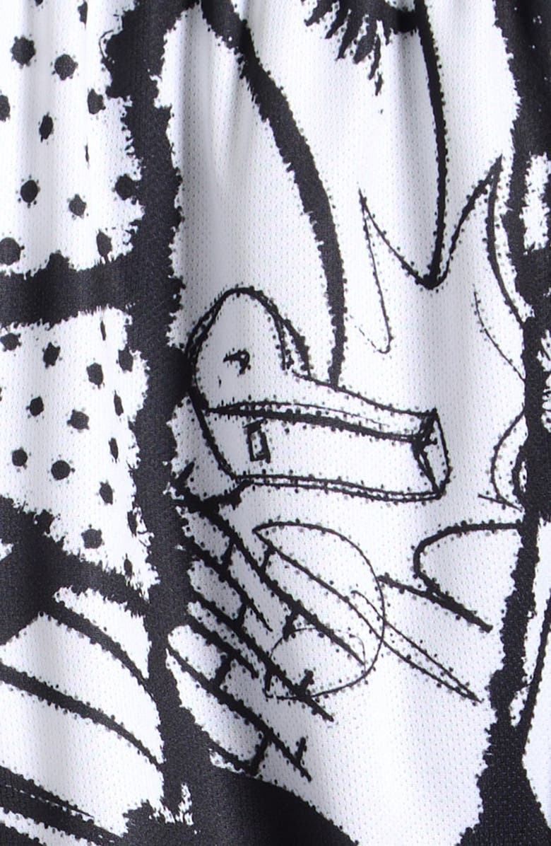 Nike Kids' Dri-FIT Mesh Court Shorts, Alternate, color, Black/ White/ White