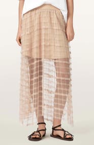 AllSaints Celia Tiered Midi Skirt