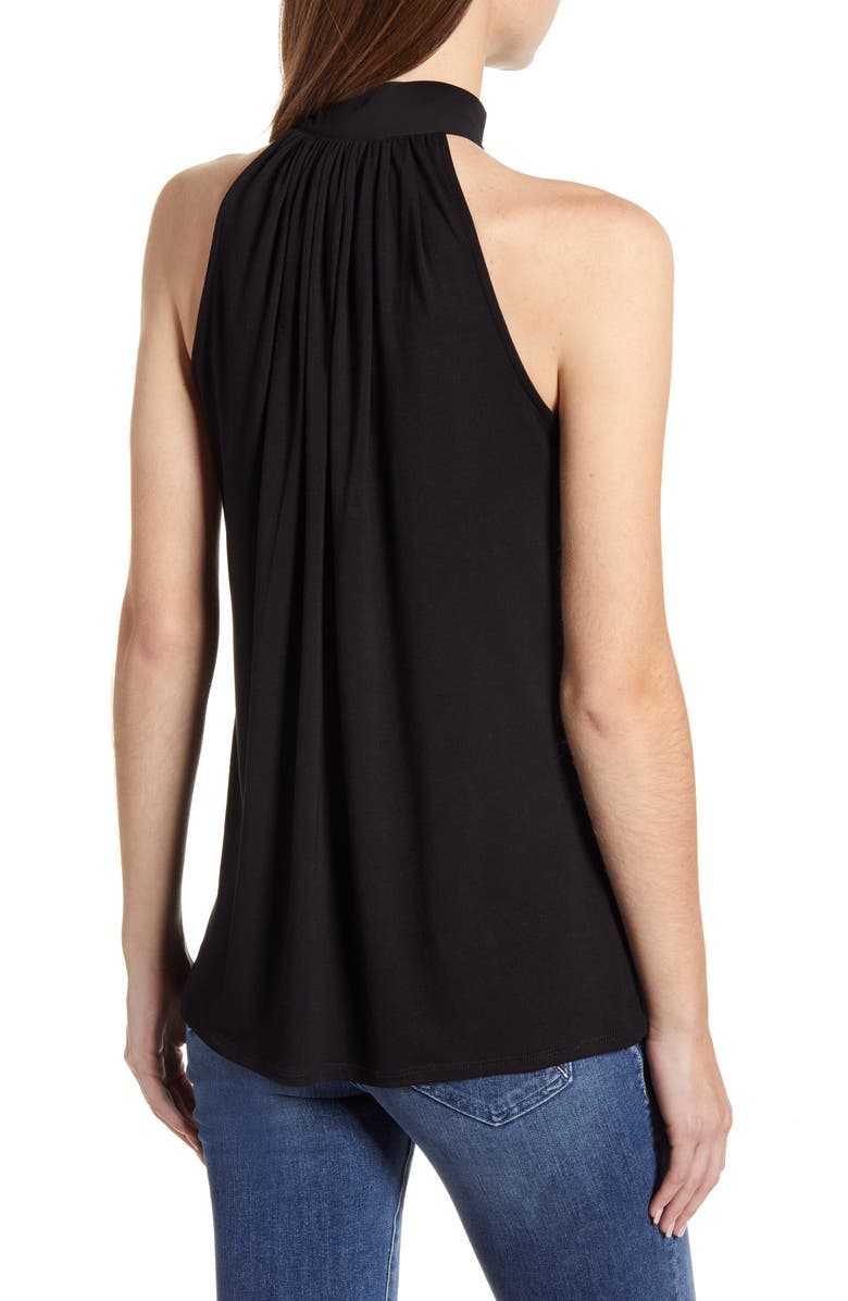 Loveappella Loveapella Side Tie Halter Neck Blouse, Alternate, color,