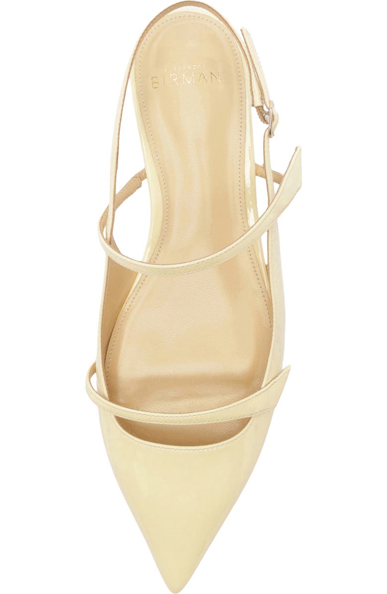 Alexandre Birman Tita Pointed Toe Slingback Flat, Alternate, color, Creamy