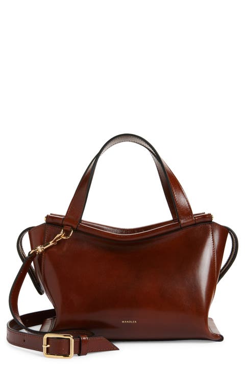 Ida Leather Top Handle Bag