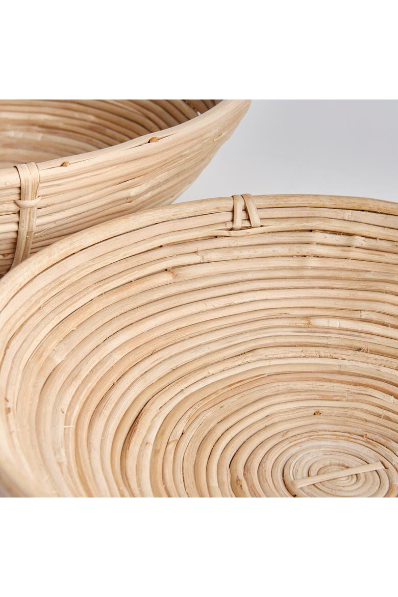 Cane Rattan Low Bowl St/2, Alternate, color, Brown