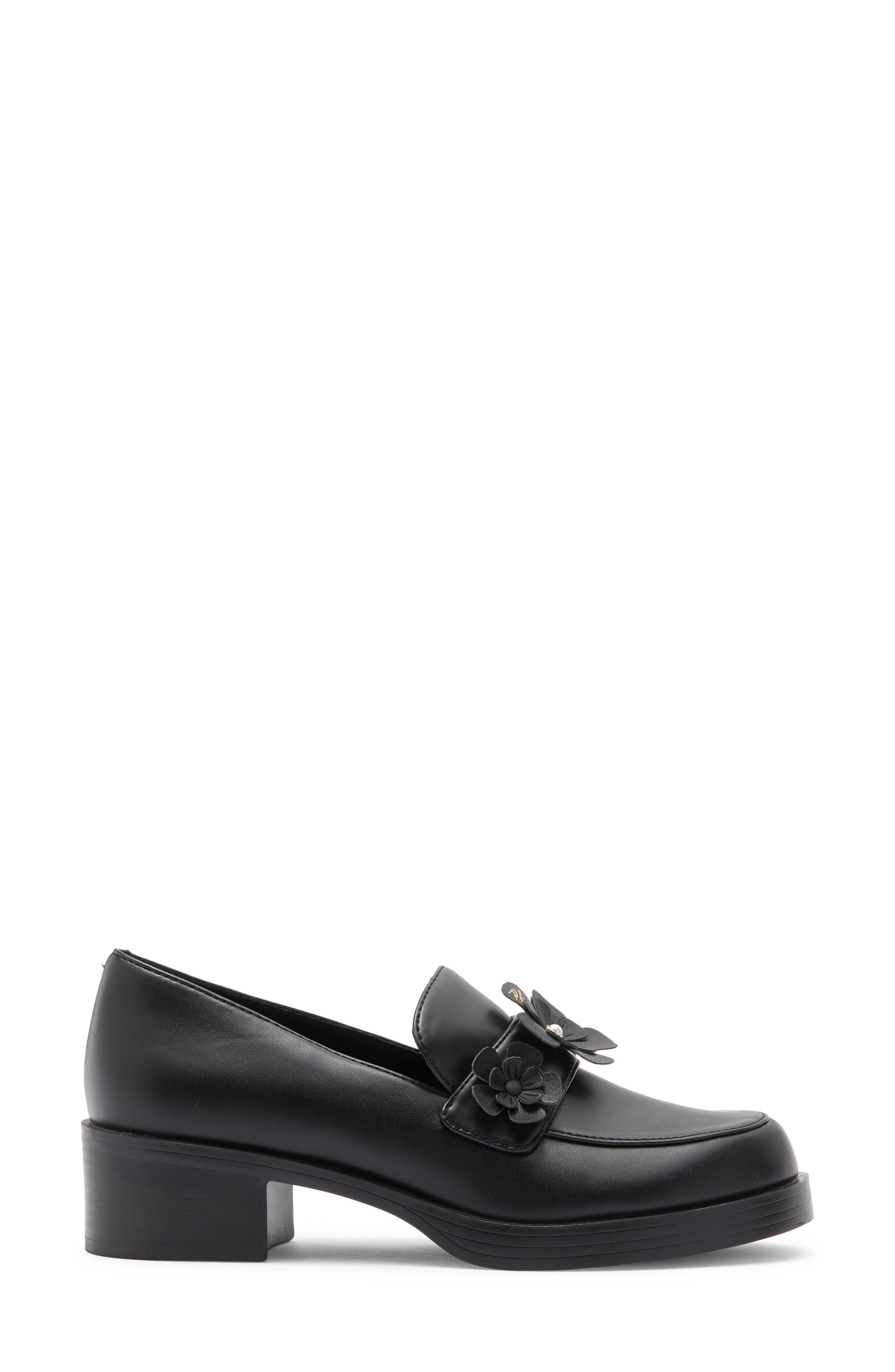 KARL LAGERFELD PARIS Camilia Fleur Loafer, Alternate, color, Black