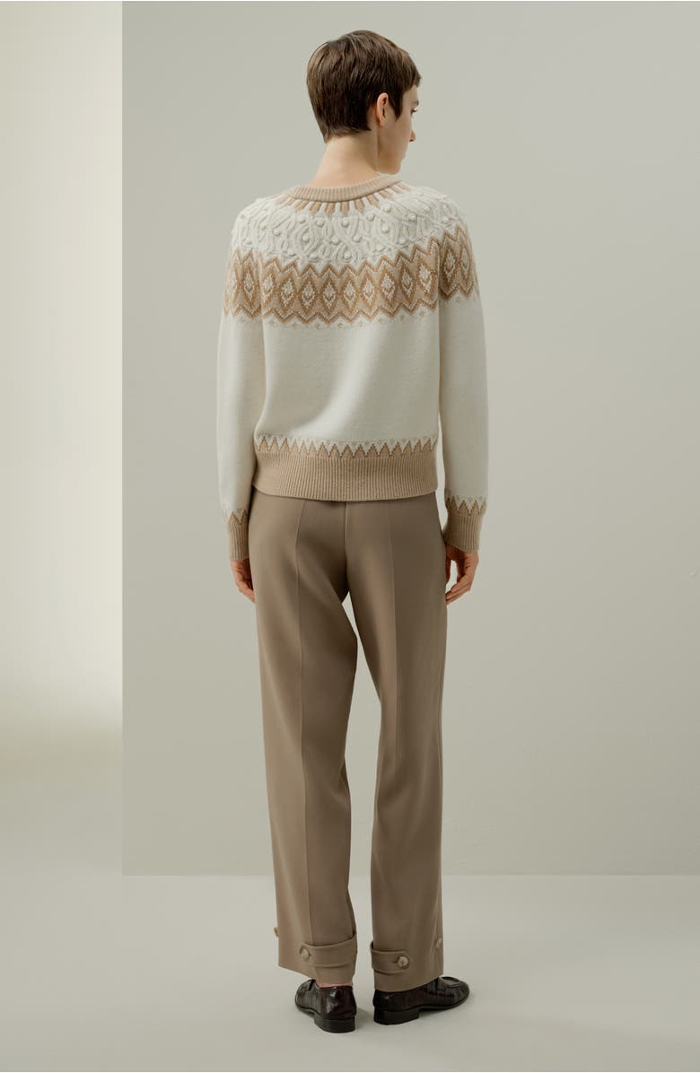 Lilysilk Women's Wool-Cashmere Fair Isle Sweater, Alternate, color, Fair Isle
