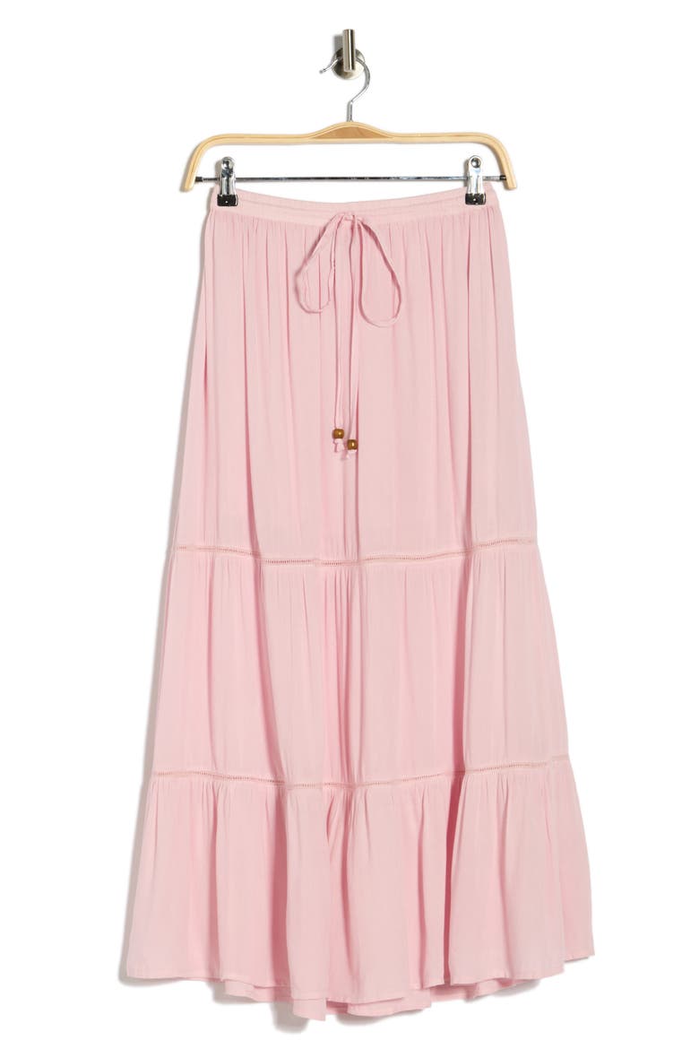 Tiered Maxi Cover-Up Skirt, Alternate, color, PINK
