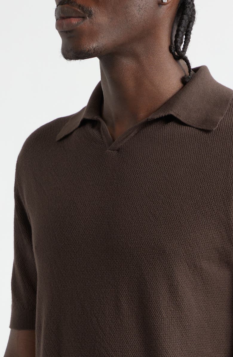 Boglioli Garment Dye Cotton Polo, Alternate, color, Brown