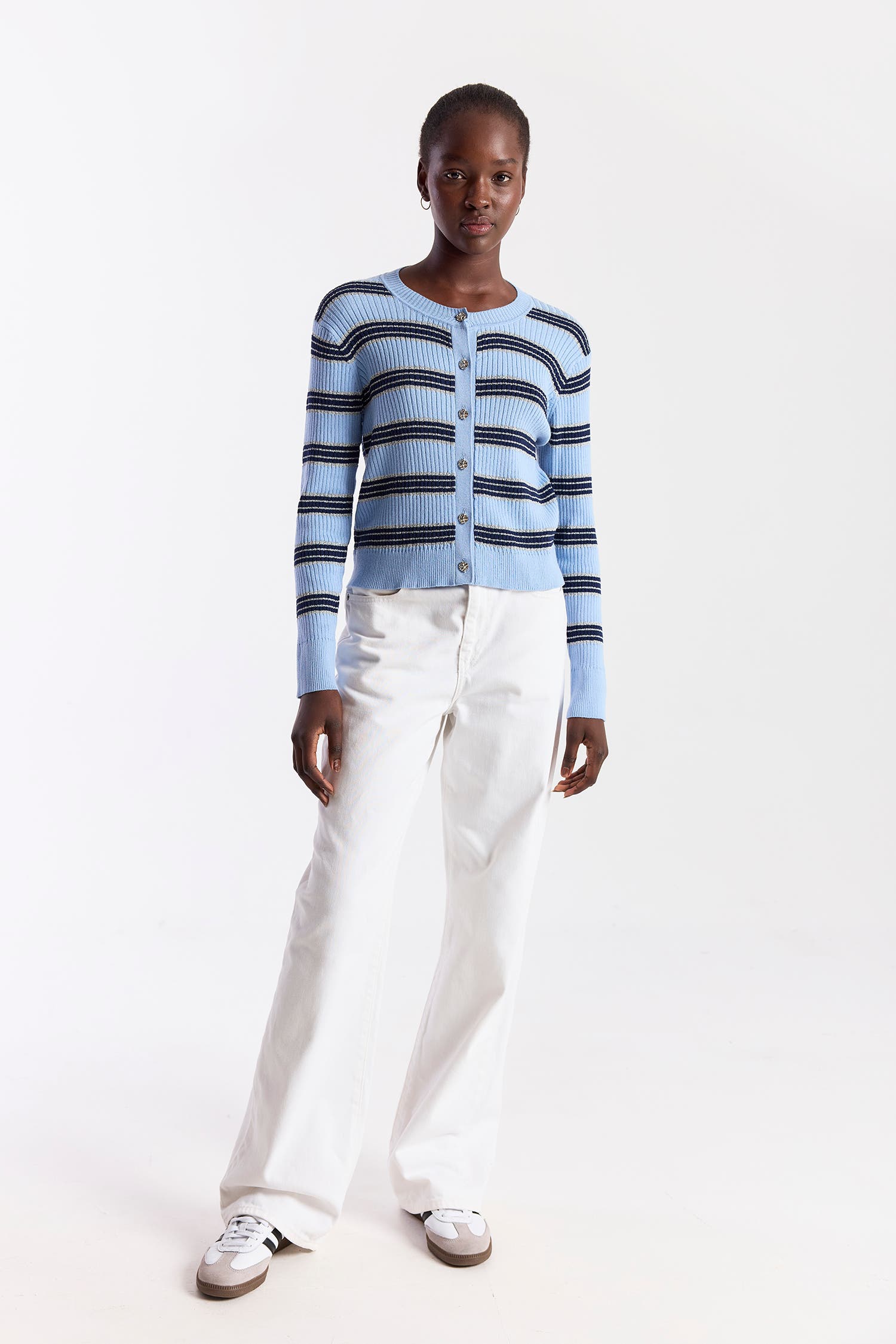 Stripe Rib Cardigan - image 2