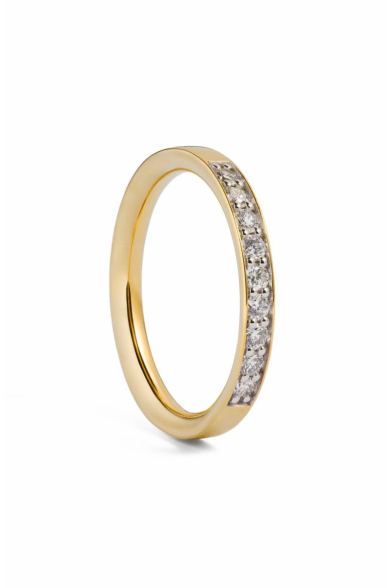 Essential Lab Grown Diamond Pavé Stacking Ring, Main, color, 18K GOLD VERMEIL / DIAMOND