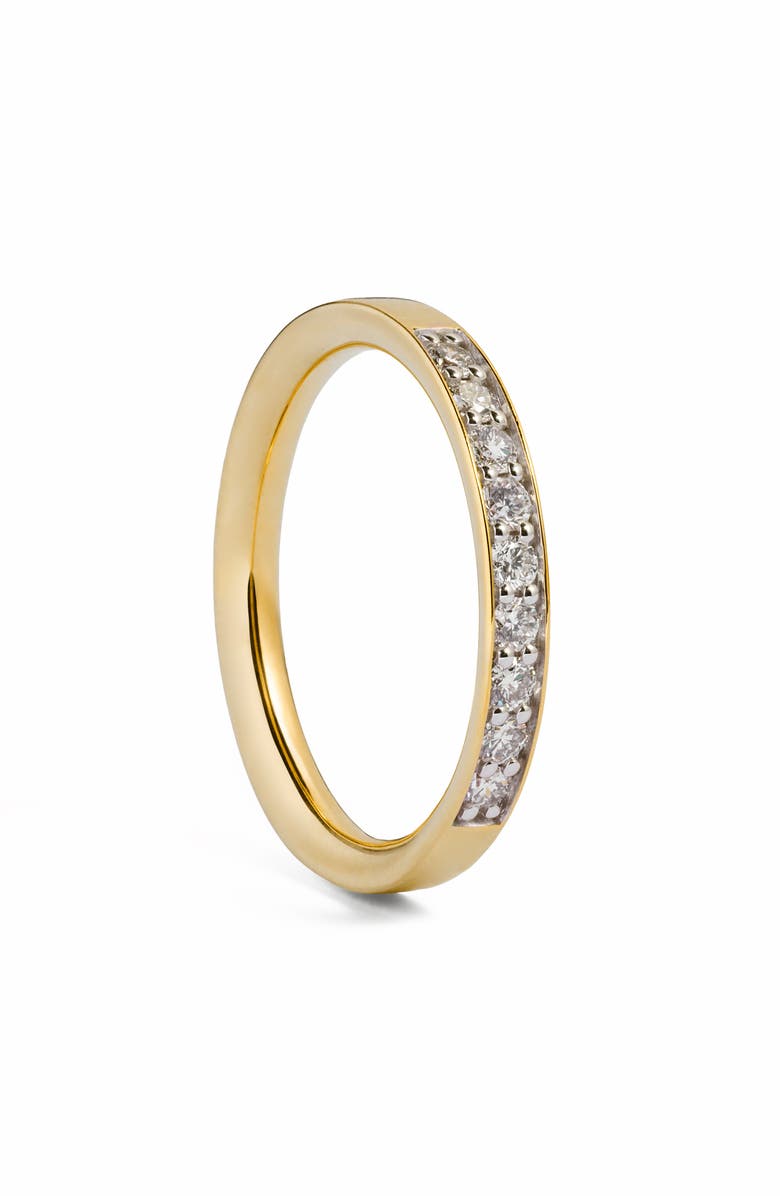 Monica Vinader Essential Lab Grown Diamond Pavé Stacking Ring, Main, color, 18K Gold Vermeil / Diamond