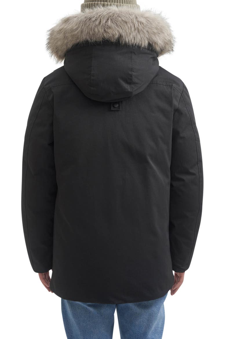 Nick III Water Resistant Faux Fur Trim Parka, Alternate, color, BLACK/SILVER