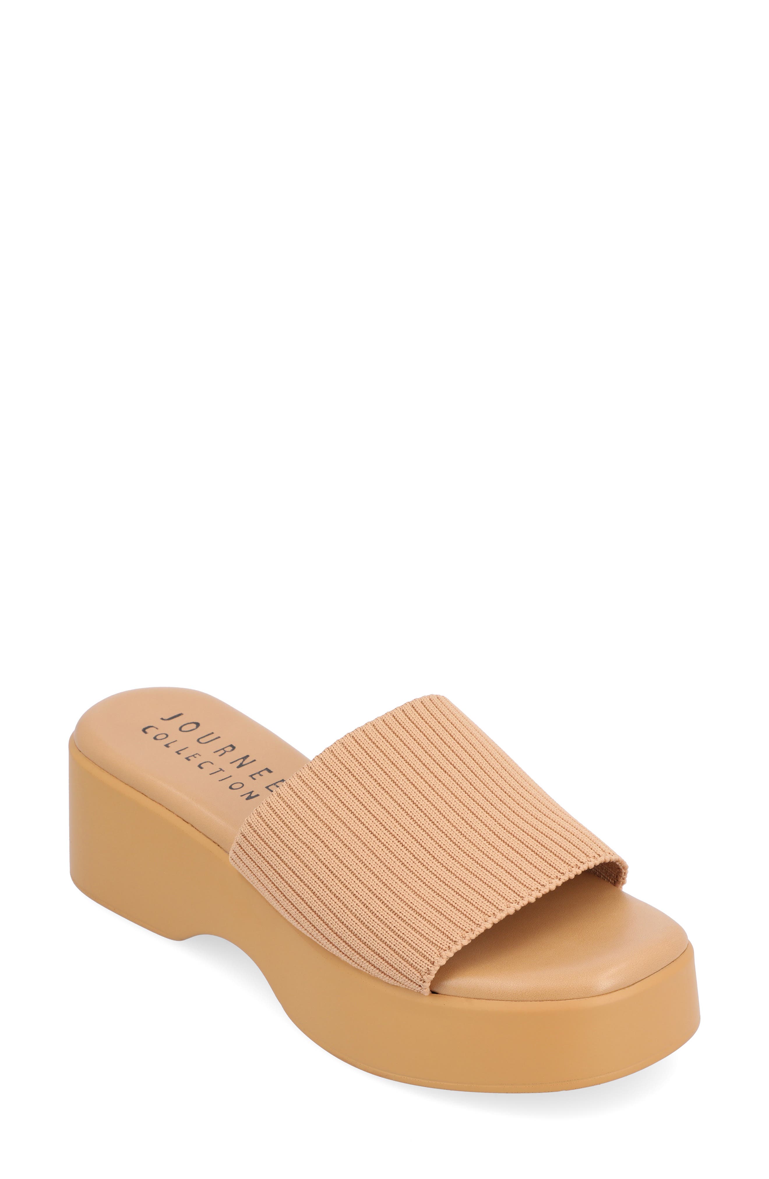 Journee Collection Emani Sandal, Main, color, Tan