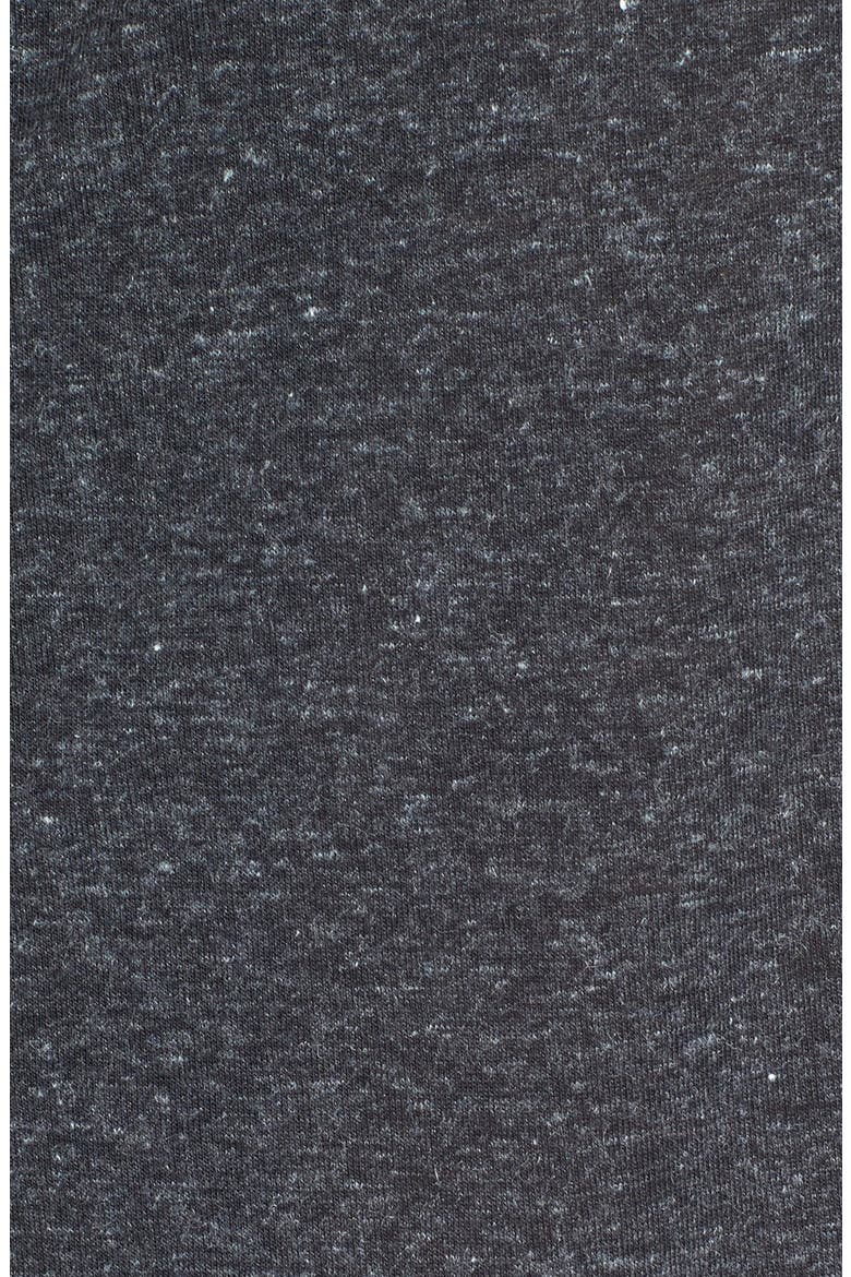 Zip Back V-Neck Sweatshirt, Alternate, color, HEATHER CHARCOAL