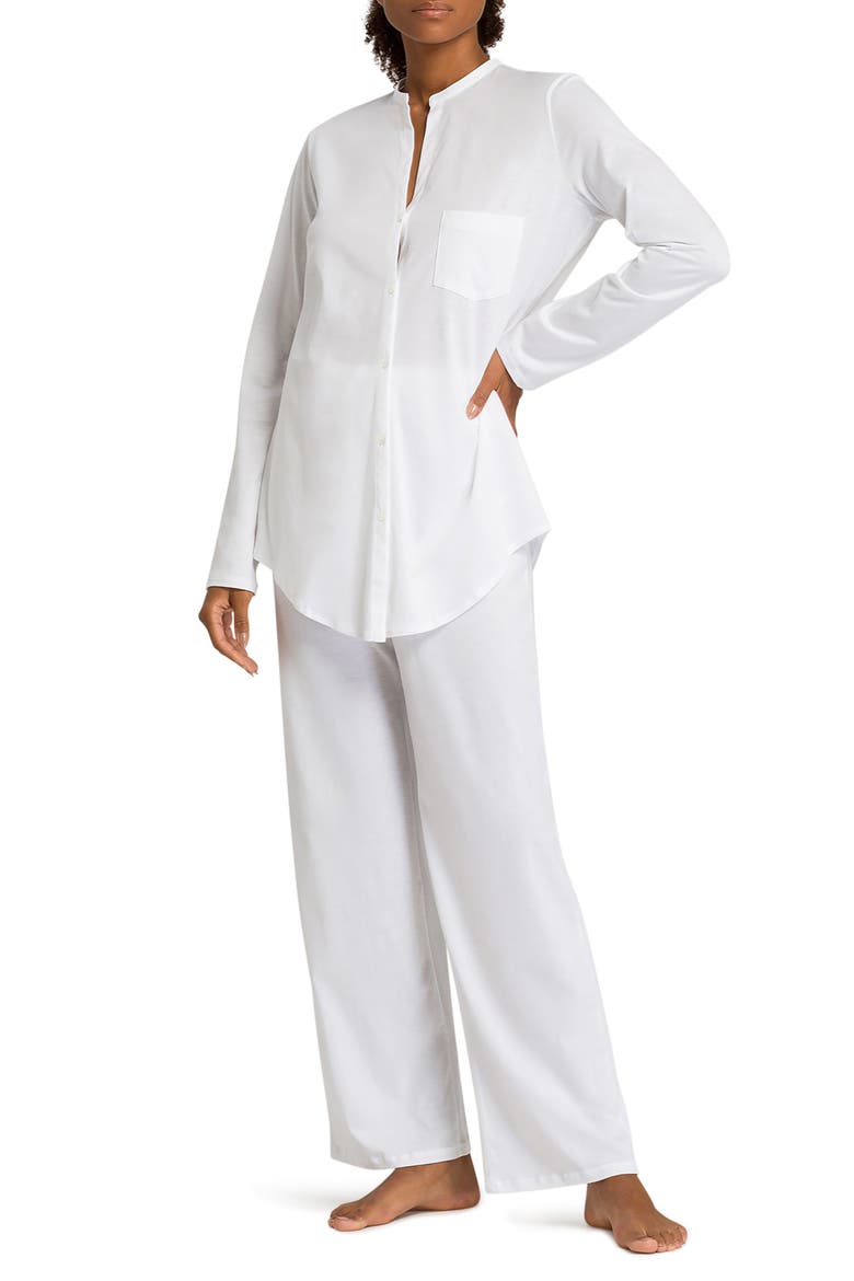 Cotton Deluxe Pajamas, Main, color, 101 - WHITE