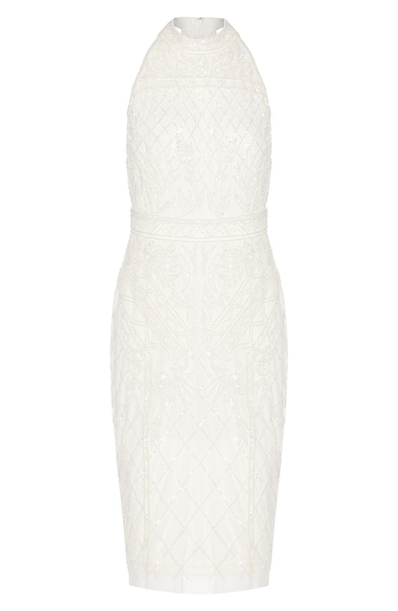 Adrianna Papell Beaded T-Back Cocktail Sheath Dress, Alternate, color,