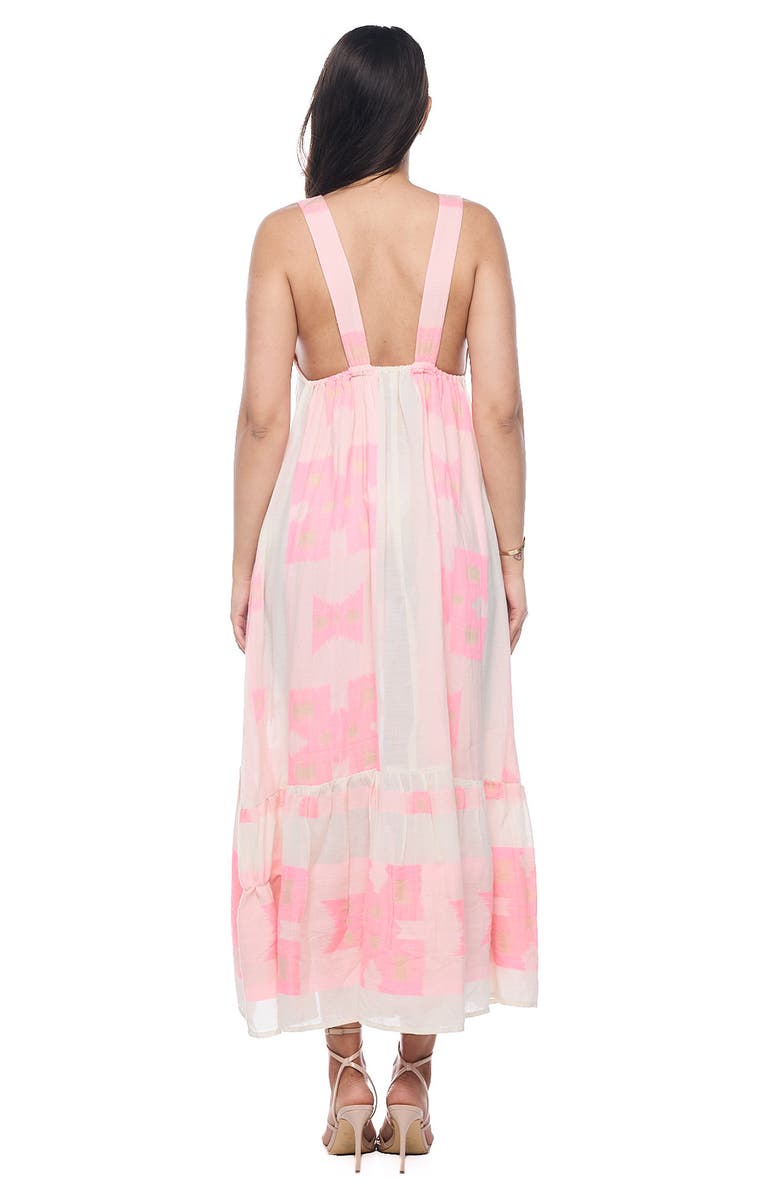 RANEES Tassel Tied Cotton Maxi Sundress, Alternate, color, Pink