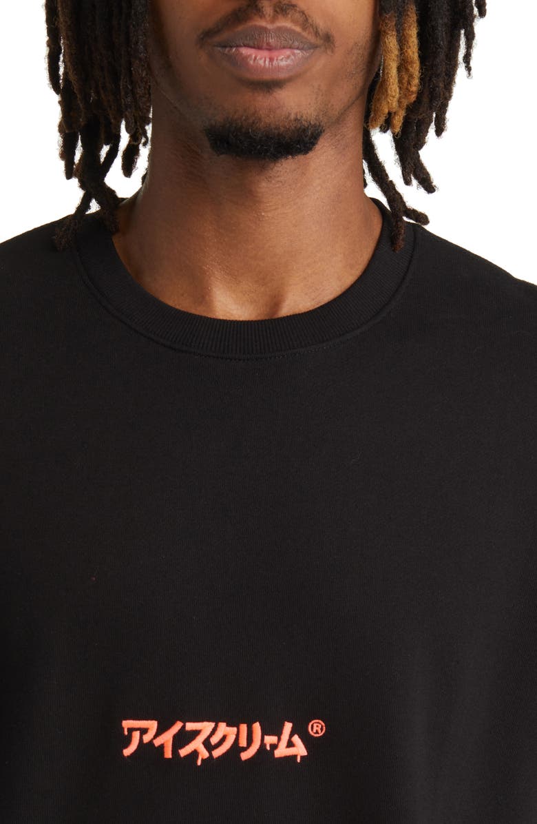 ICECREAM Cone Logo Embroidered Sweatshirt, Alternate, color, 