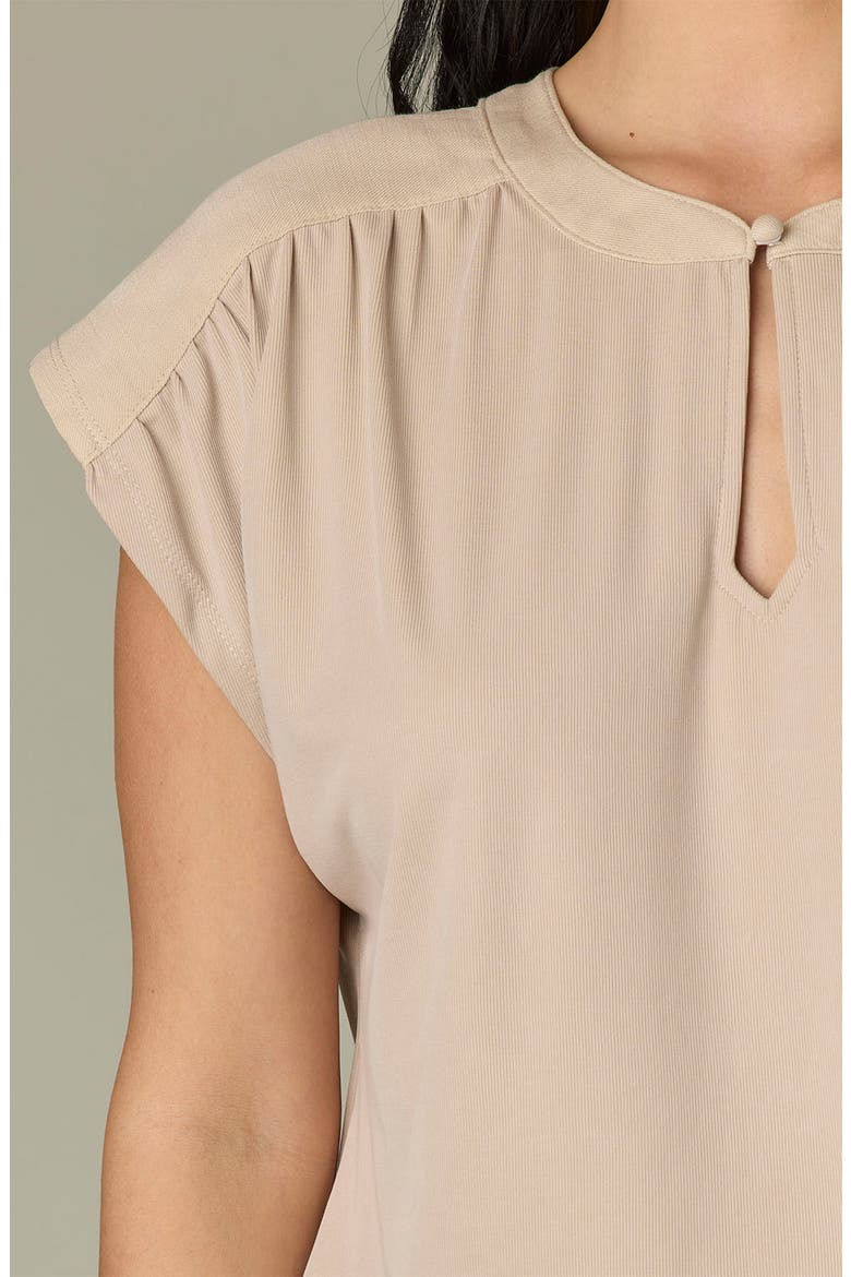 Mixed Media Knit Top, Alternate, color, WARM SAND