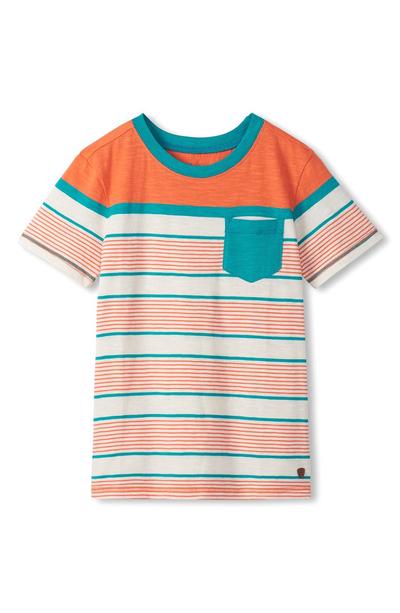 Hatley Kids' Off Road Stripe T-Shirt, Main, color, Orange