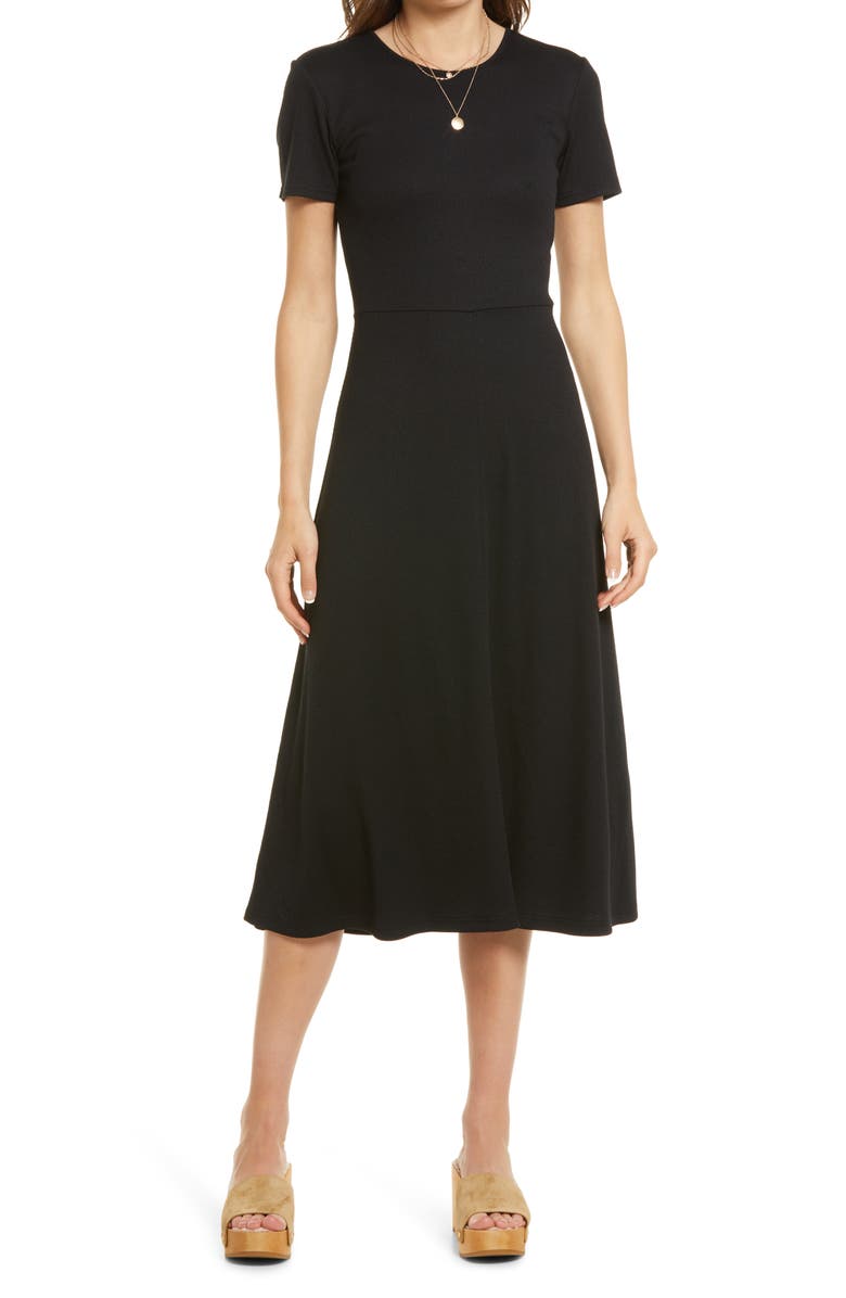 Treasure & Bond Ribbed Midi Dress, Alternate, color, 