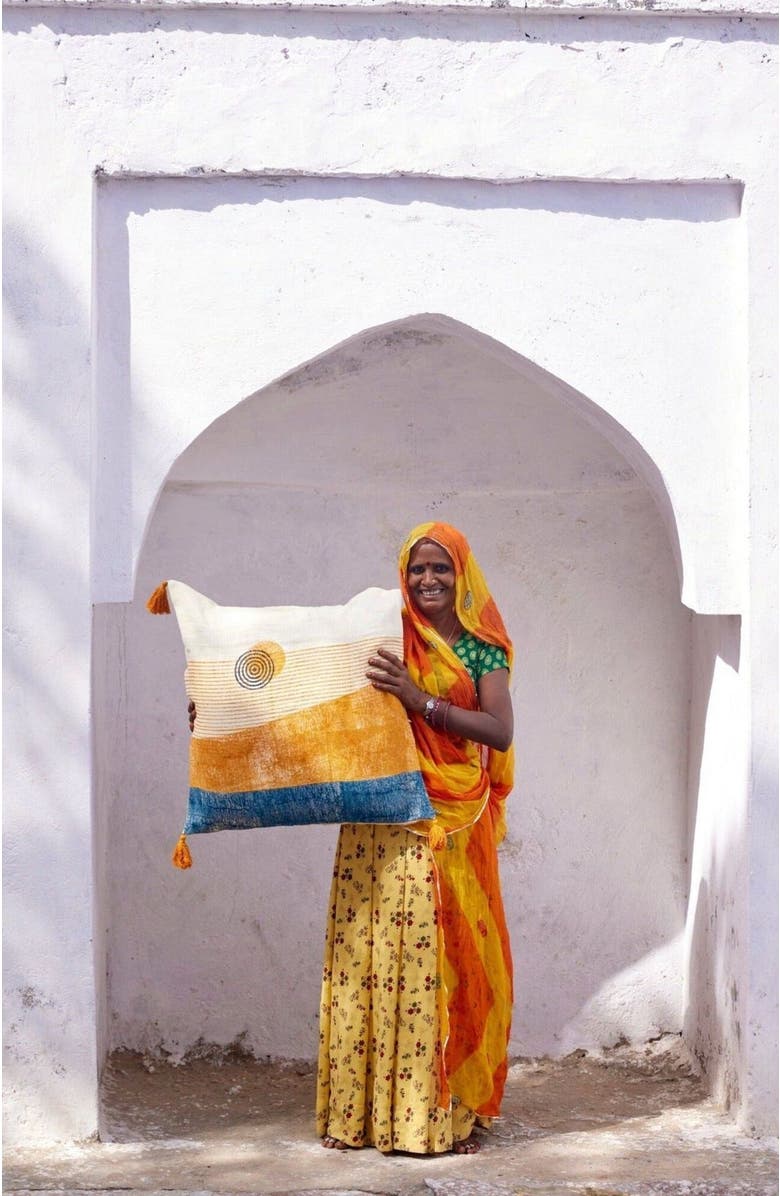 CQC LA SPIRAL Sunset Quilt Bedding Set With 2 Shams, Alternate, color, White, Yellow, Blue