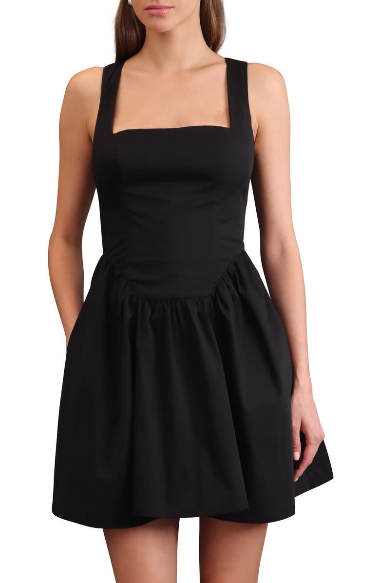 Avec Les Filles Corset Skater Minidress, Alternate, color,