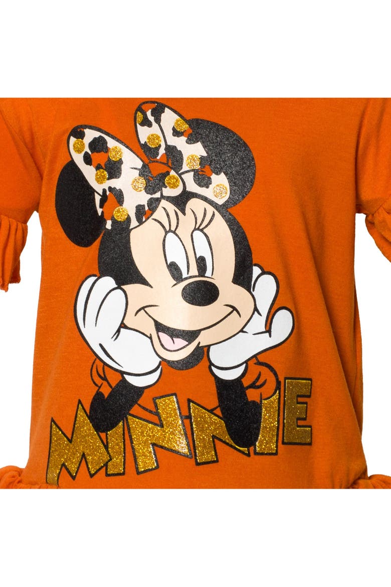 Minnie Mouse 2-Piece T-Shirt and Bike Shorts Set, Alternate, color, Orange and Cream