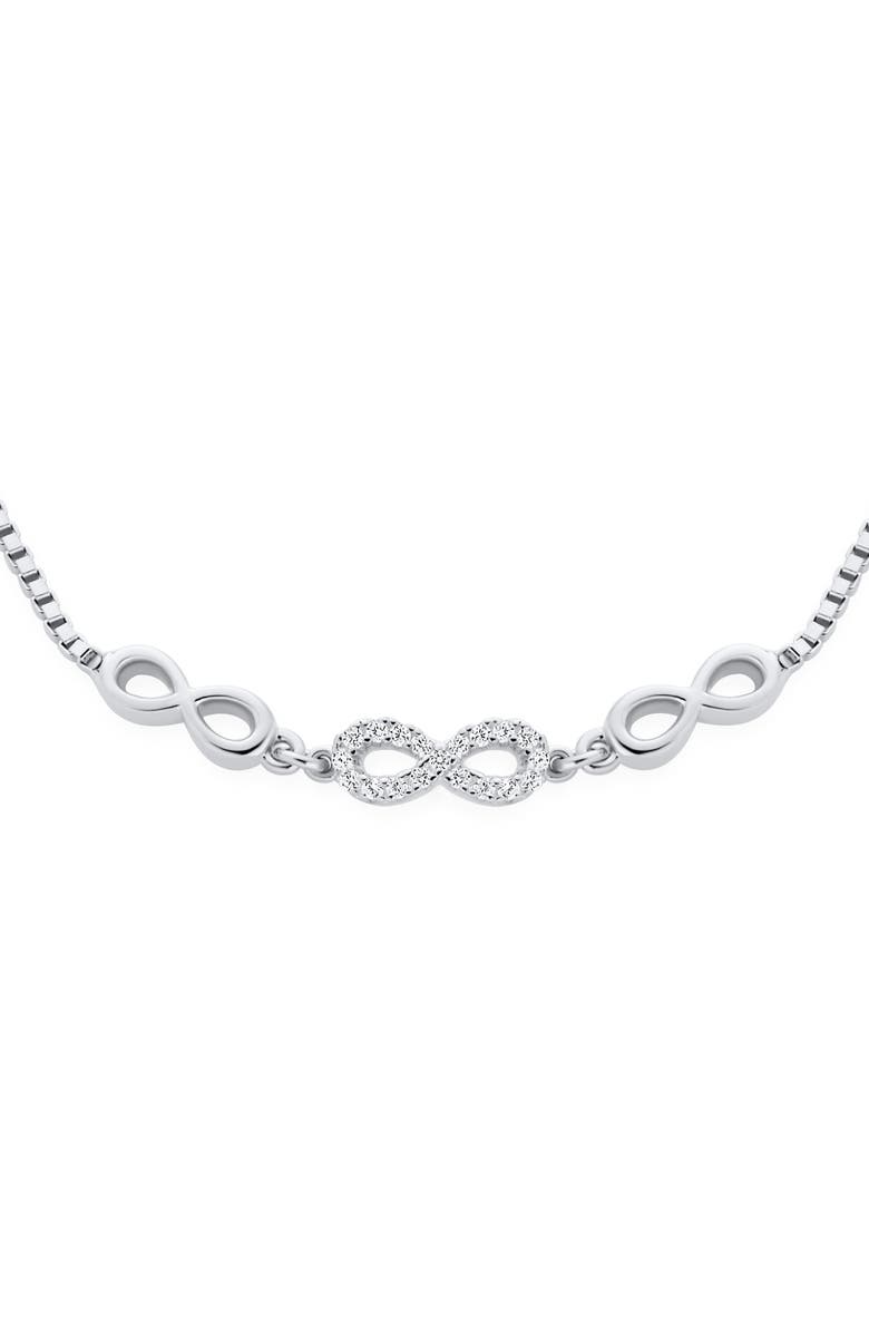 BLING JEWELRY Infinity Charm Bolo Bracelet, Alternate, color, 