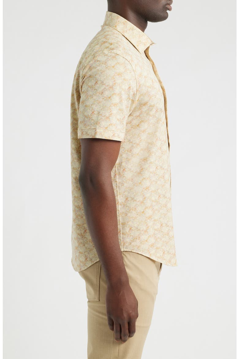 Miles OoohCotton® Print Short Sleeve Button-Up Shirt, Alternate, color, JOJOBA