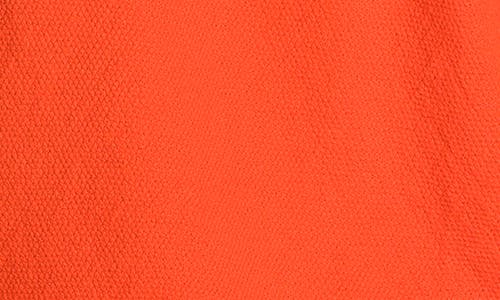 Studio Garnet Los Angeles Textured Short Sleeve Cotton Sweater In Tangelo