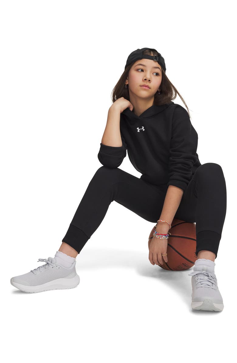 Under Armour Kids' Rival Fleece Hoodie, Alternate, color, Black