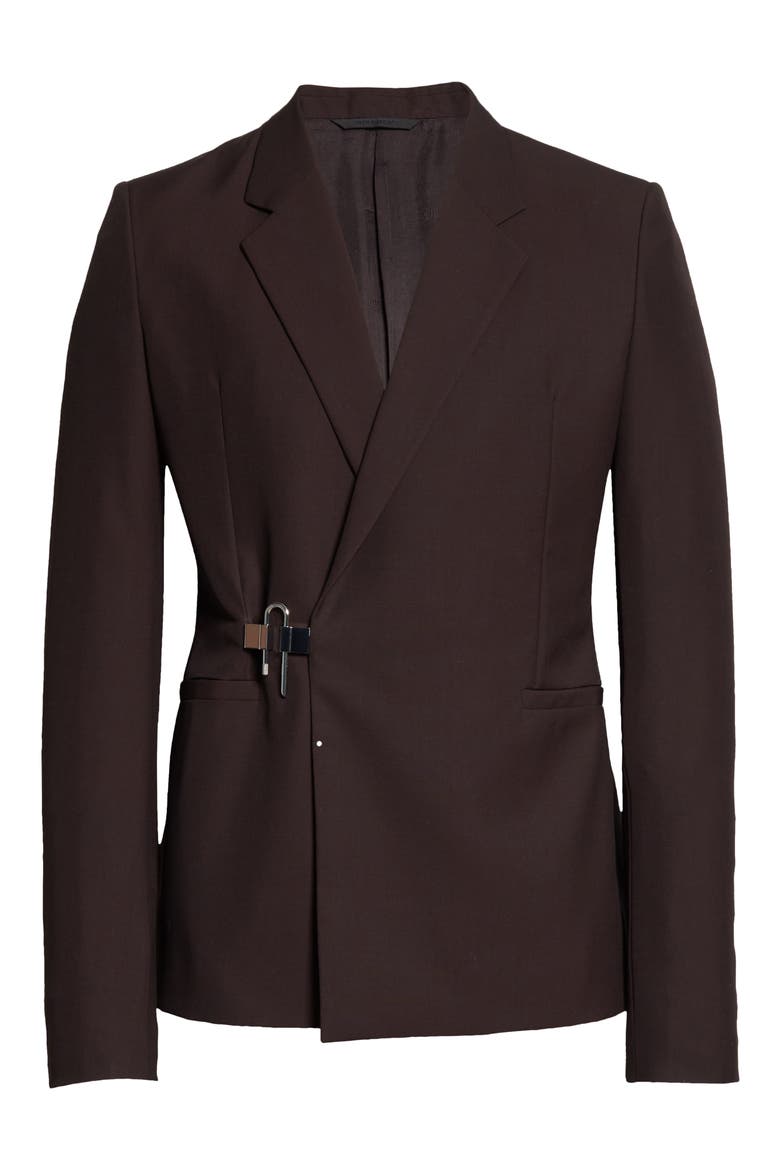 Padlock Slim Fit Wool Sport Coat, Alternate, color, DARK BROWN