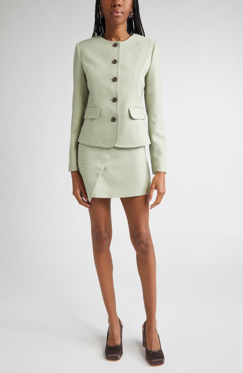 Sandy Liang Agnes Jacket, Alternate, color, Sage