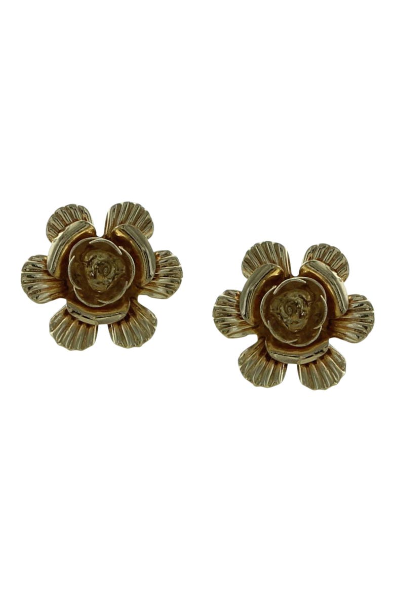 Bopha Floral Stud Earrings, Main, color, GOLD