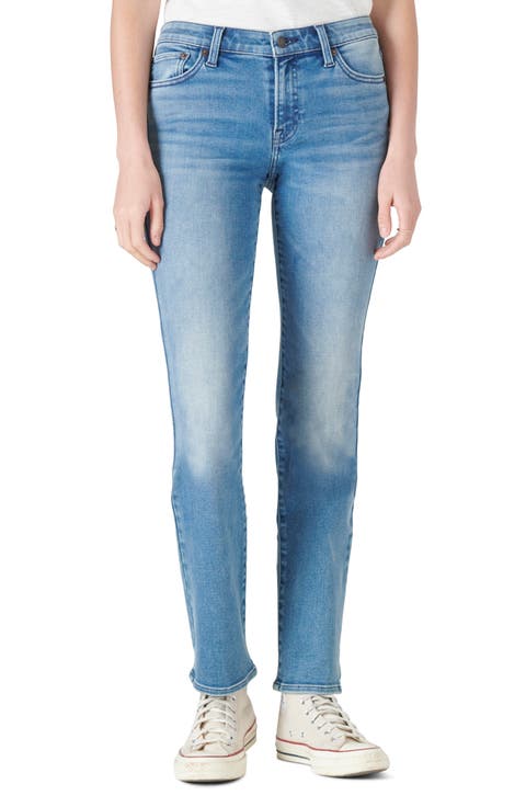 Sweet Mid Rise Straight Leg Jeans (Glass Mount)
