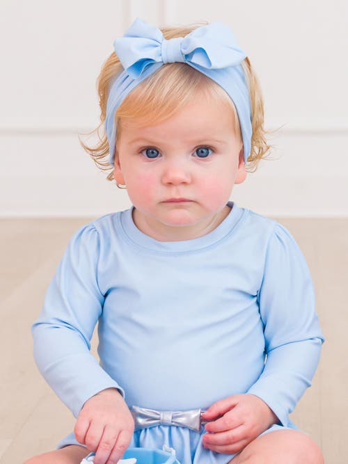 Rufflebutts Girls Upf50+ Shimmer Swim Bow Headband