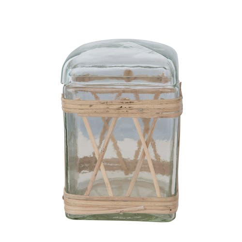 Storied Home Wrapped Glass Jar With Lid In Transparent