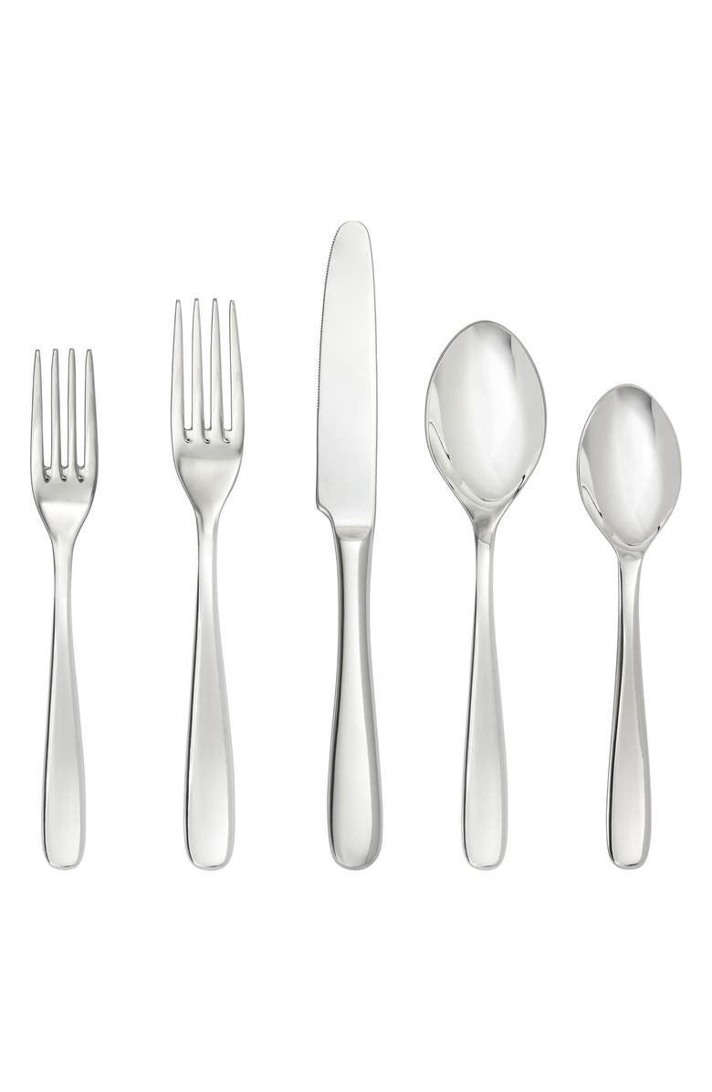Fortessa Grand City 20-Piece Flatware Set, Main, color, Silver