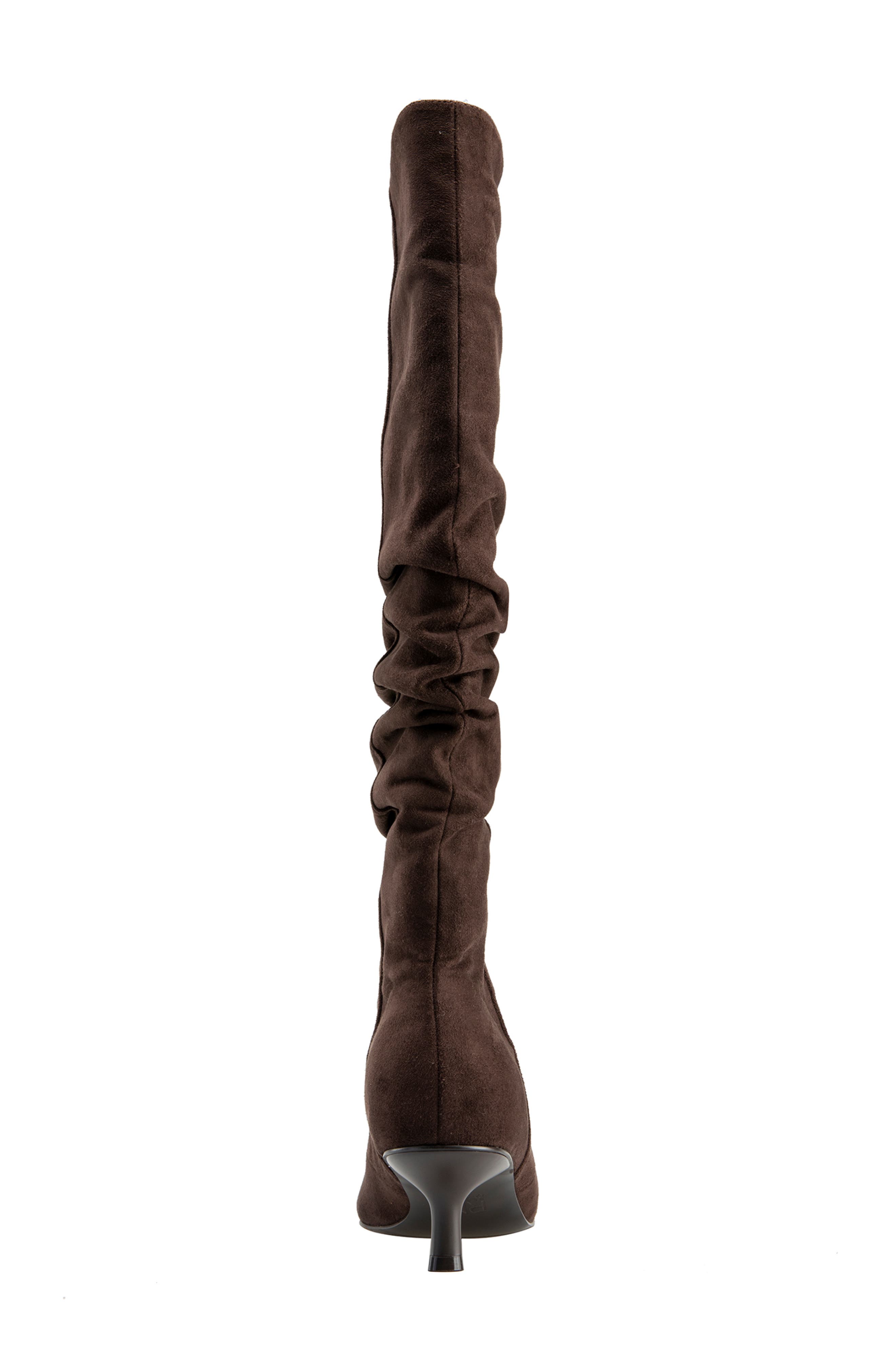 Penelope Faux Suede Knee High Boot, Alternate, color, ESPRESSO FAUX SUEDE