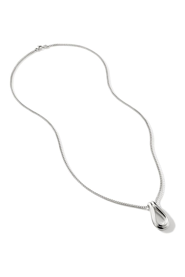 Surf Pendant Necklace, Main, color, SILVER