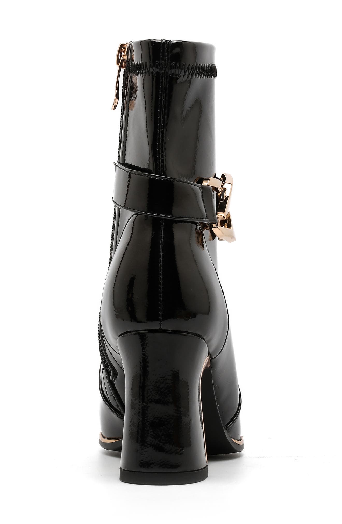 Talissa Faux Leather Bootie, Alternate, color, BLACK