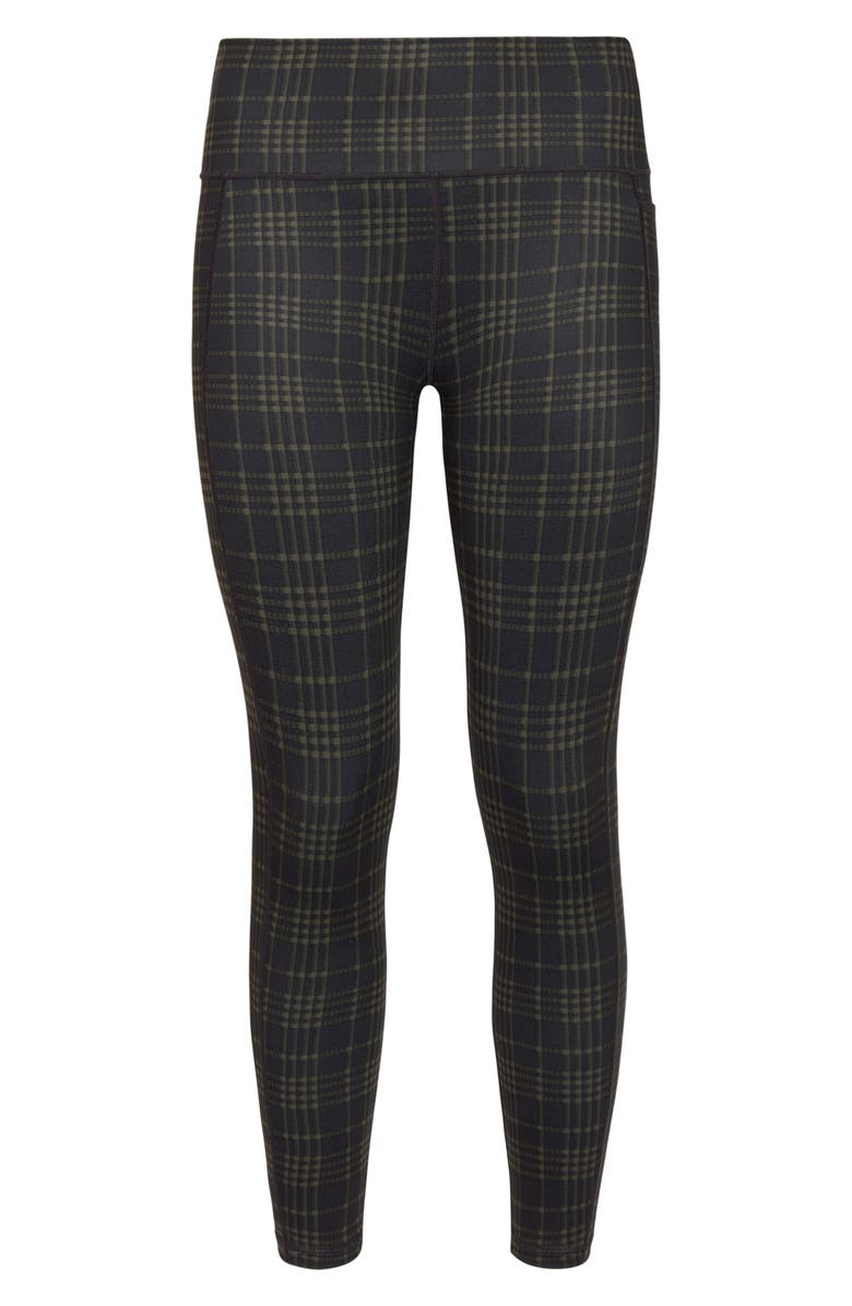 Sweaty Betty Super Sculpt Pocket 7/8 Leggings, Alternate, color, Green Check Print