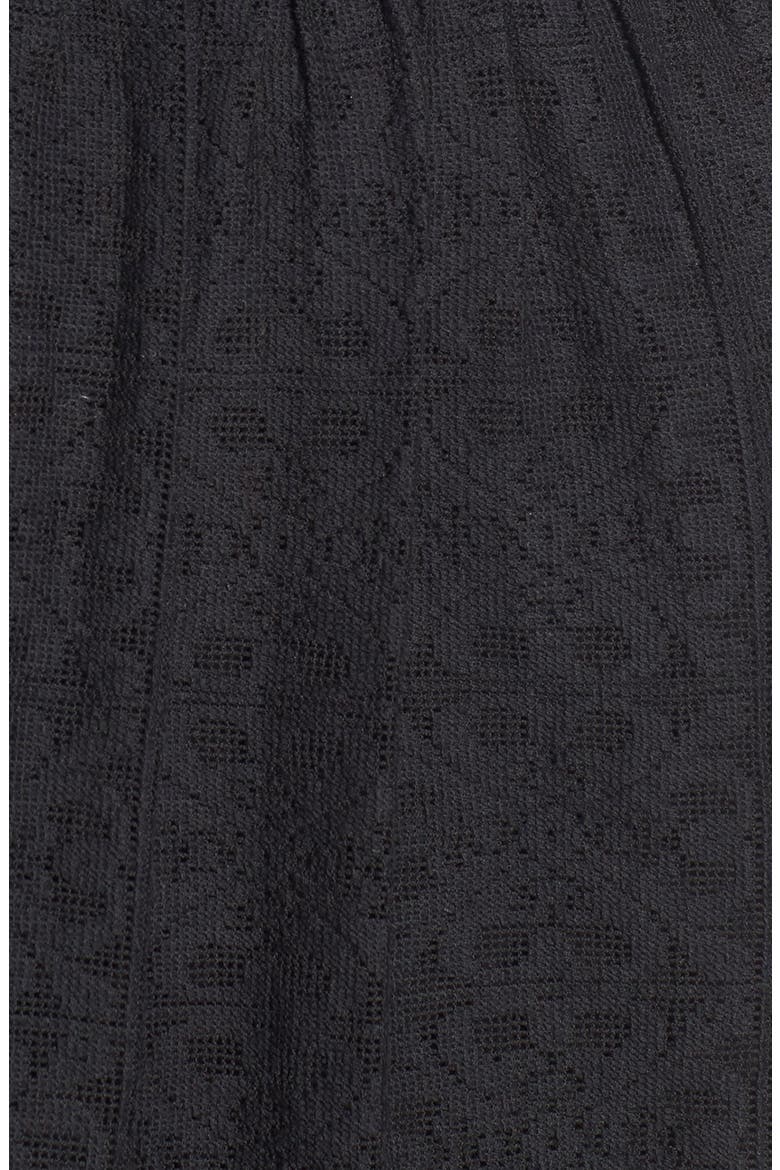 Lace Fit & Flare Midi Dress, Alternate, color, BLACK