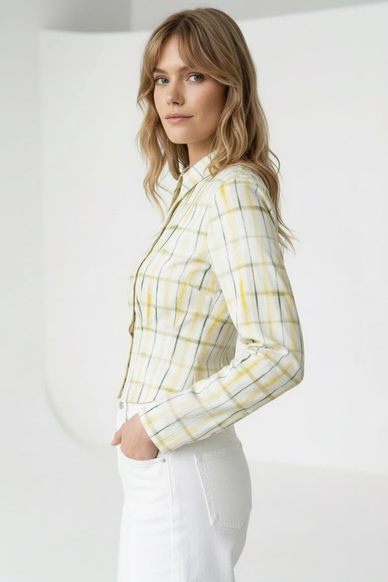 Floriana Long Sleeve Crop Shirt, Alternate, color, Multi Color