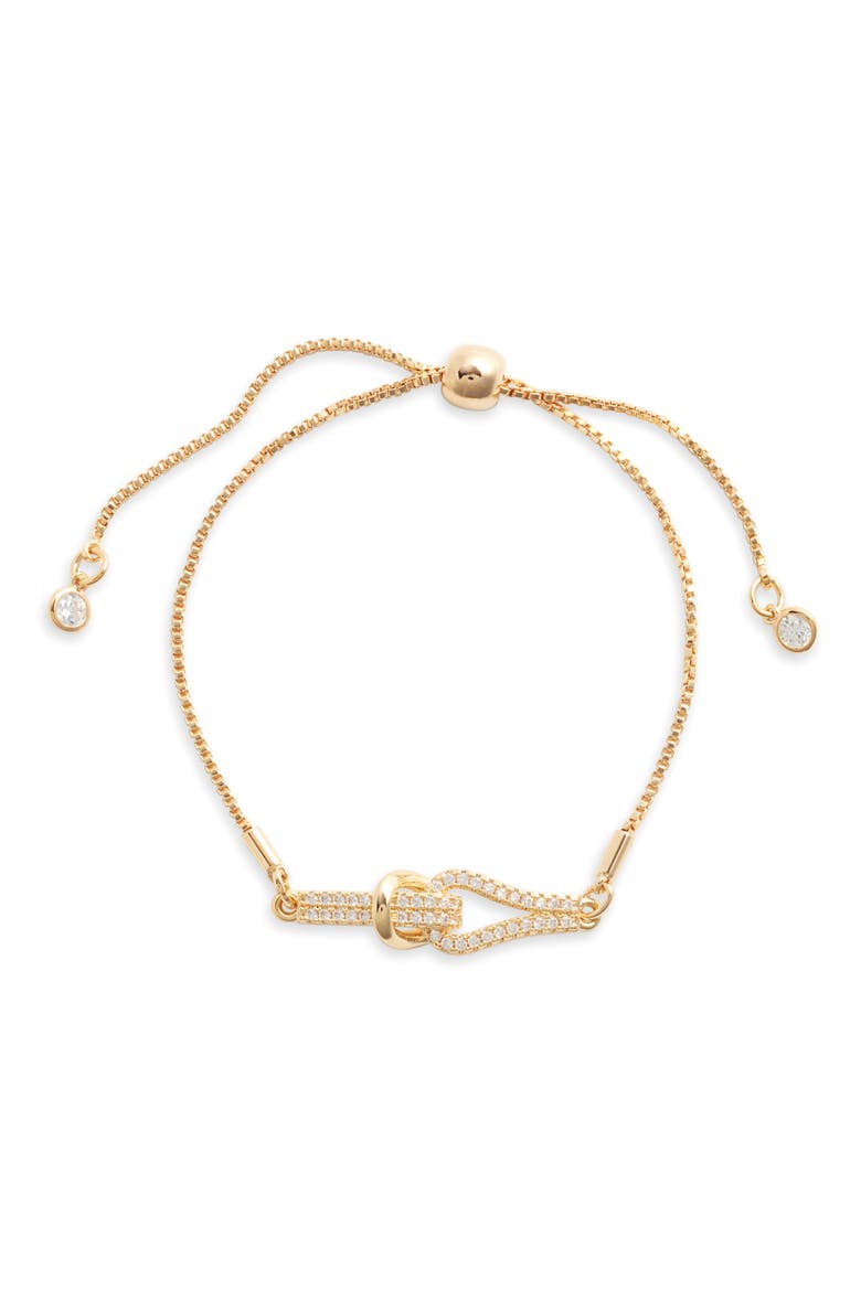 Adjustable Buckle Bracelet, Main, color, CLEAR- GOLD