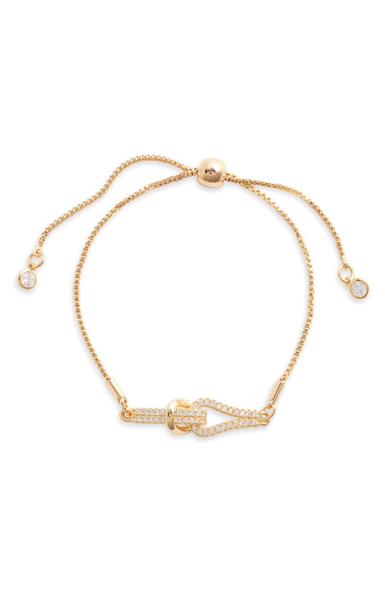 Nordstrom Adjustable Buckle Bracelet, Main, color, Clear- Gold